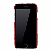 Burkley Exotic Snap-On iPhone 6 / 6S Gerek Deri Krmz Rubber Klf - Resim: 2