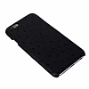 Burkley Exotic Snap-On iPhone 6 / 6S Gerek Deri Siyah Rubber Klf - Resim: 3