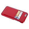 Bouletta Snap On iPhone 6 / 6S Fiesta Red Kartlkl Gerek Deri Rubber Klf - Resim 4