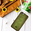 Bouletta Snap On iPhone 6 Plus / 6S Plus Gerek Deri Green Rubber Klf - Resim 1