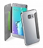 Cellular Line Clear Book Samsung Galaxy S6 Edge Deri Beyaz Kapakl Klf - Resim: 1