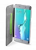 Cellular Line Clear Book Samsung Galaxy S6 Edge Deri Siyah Kapakl Klf - Resim: 3