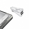 Celly ift USB Girili Yksek Kapasiteli Beyaz Ara arj Adaptr - Resim 1