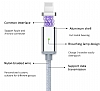 Eiroo Lightning Micro USB Type-C Silver Manyetik Data Kablosu 1m - Resim 3
