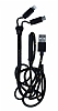 Cortrea Fermuarl Lightning & Micro USB Siyah Ksa arj Kablosu 88cm - Resim 1