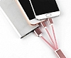 Eiroo Lightning & Micro USB Anahtarlk Silver Ksa Data Kablosu 15cm - Resim 2