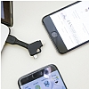 Eiroo Lightning & Micro USB Beyaz Mini Data Kablosu 7cm - Resim 1