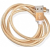 Eiroo Micro USB Dayankl Halat Gold Data Kablosu 1,50m - Resim 1