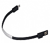 Eiroo Micro USB Bileklik Siyah Ksa Data Kablosu 21cm - Resim 1