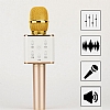 Cortrea Q7 Bluetooth Hoparlrl Gold Karaoke Mikrofon - Resim 1