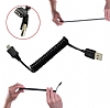 Eiroo Spiral Siyah Micro USB Data Kablosu 1m - Resim 1