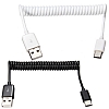 Eiroo Type-C Beyaz Spiral USB Data Kablosu 1m - Resim: 1