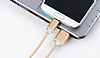 Eiroo USB Type-C Dayankl Gold Halat arj Kablosu 1,50m - Resim 3