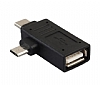 Eiroo Type-C ve Micro USB Siyah OTG Dönüştürücü Adaptör - Resim: 1