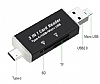 Eiroo USB Type-C ve Micro USB Siyah Kart Okuyucu - Resim: 4