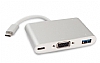 Eiroo USB Type-C VGA ve USB Dntrc Adaptr - Resim 1