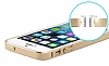 COTEetCI iPhone SE / 5 / 5S Metal Round Bumper Gold Klf - Resim 3