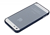 COTEetCI iPhone SE / 5 / 5S Metal Round Bumper Dark Blue Klf - Resim: 6