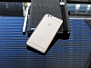 COTEetCI iPhone 6 / 6S Gold izgili Metal Round Bumper Dark Silver Klf - Resim: 1