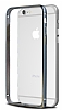 COTEetCI iPhone 6 / 6S Gold izgili Metal Round Bumper Dark Silver Klf - Resim 3