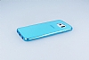 Dafoni Aircraft Samsung i9800 Galaxy S6 Ultra nce effaf Mavi Silikon Klf - Resim 2
