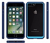 Dafoni Color Side iPhone 7 Plus / 8 Plus Kristal Mavi Klf - Resim: 2