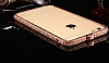 Dafoni Crystal Dream iPhone 6 / 6S Metal Tal Bumper ereve Rose Gold Klf - Resim 4