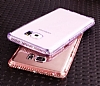 Dafoni Crystal Dream Samsung Galaxy Note 5 Tal Rose Gold Silikon Klf - Resim: 5