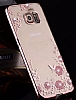 Dafoni Crystal Dream Samsung Galaxy S6 Edge Tal Rose Gold effaf Silikon Klf - Resim: 1