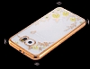 Dafoni Crystal Dream Samsung Galaxy S6 Tal Rose Gold effaf Silikon Klf - Resim 1