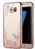 Dafoni Crystal Dream Samsung Galaxy S7 Tal Rose Gold effaf Silikon Klf - Resim 1