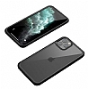 Dafoni Extra iPhone 11 Pro Max 360 Derece Koruma Cam Siyah Klf