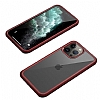 Dafoni Extra iPhone 13 Pro 360 Derece Koruma Cam Krmz Klf