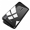 Dafoni Glass Guard Huawei Mate 20 Lite Metal Kenarl Cam Siyah Klf - Resim 1