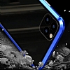 Dafoni Glass Guard iPhone 11 Pro Max Metal Kenarl Cam Krmz Klf - Resim 1