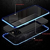 Dafoni Glass Guard iPhone 11 Pro Max Metal Kenarl Cam Krmz Klf - Resim 2