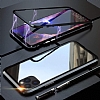Dafoni Glass Guard iPhone 11 Pro Max Metal Kenarl Cam Krmz Klf - Resim 3