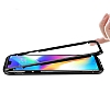 Dafoni Glass Guard iPhone X / XS Metal Kenarl Cam Gold Klf - Resim 2