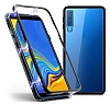 Dafoni Glass Guard Samsung Galaxy A9 2018 Metal Kenarl Cam Siyah Klf
