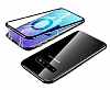 Dafoni Glass Guard Samsung Galaxy S10 Metal Kenarl Cam Silver Klf - Resim 1