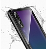 Dafoni Glass Shield Huawei P20 Lite Silikon Kenarl Cam Siyah Klf - Resim: 3