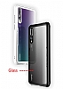 Dafoni Glass Shield Huawei P20 Lite Silikon Kenarl Cam Krmz Klf - Resim 2