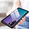 Dafoni Glass Shield Huawei P30 Pro Krmz Silikon Kenarl Cam Klf - Resim: 3