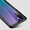 Dafoni Glass Shield Huawei P30 Siyah Silikon Kenarl Cam Klf - Resim 4
