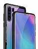 Dafoni Glass Shield Huawei P30 Siyah Silikon Kenarl Cam Klf - Resim: 5