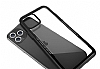 Dafoni Glass Shield iPhone 11 Pro Max Siyah Silikon Kenarl Cam Klf - Resim: 1