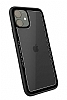 Dafoni Glass Shield iPhone 11 Krmz-Siyah Silikon Kenarl Cam Klf - Resim: 1