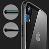 Dafoni Glass Shield iPhone XR Krmz-Siyah Silikon Kenarl Cam Klf - Resim: 3
