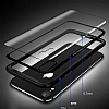 Dafoni Glass Shield iPhone XR Krmz-Siyah Silikon Kenarl Cam Klf - Resim: 4