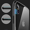 Dafoni Glass Shield iPhone XS Max Krmz-Siyah Silikon Kenarl Cam Klf - Resim: 2